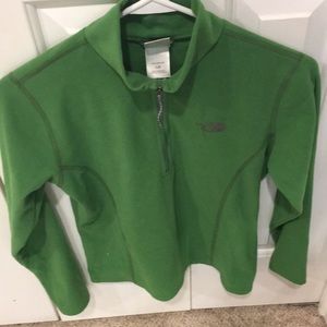 Green girls L the North Face fleece
